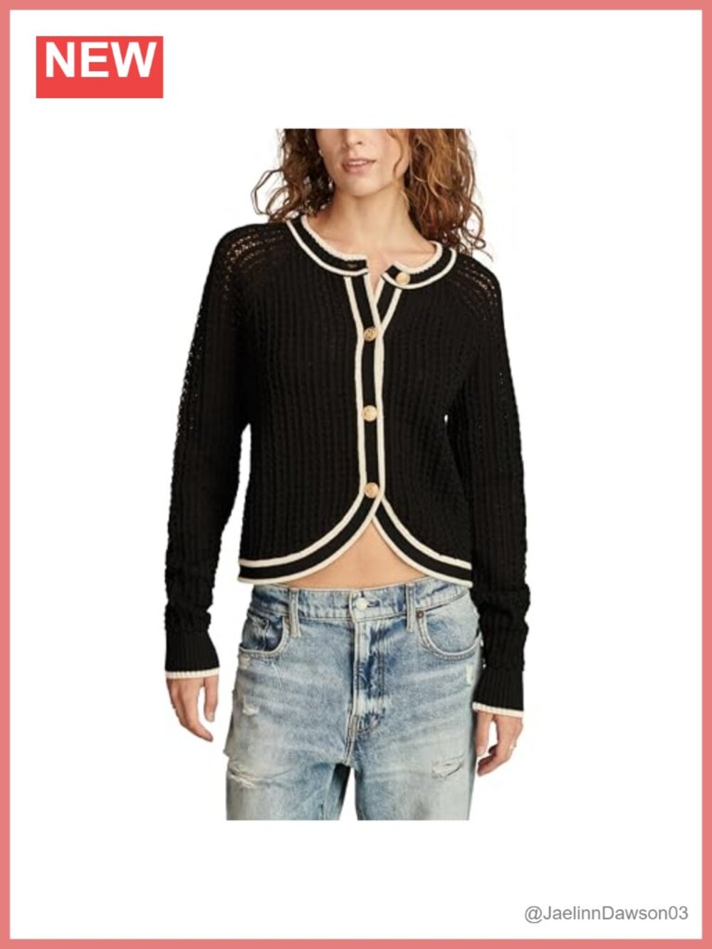 Lucky Brand Button Front Sweater Jacket Cotton Cardigan